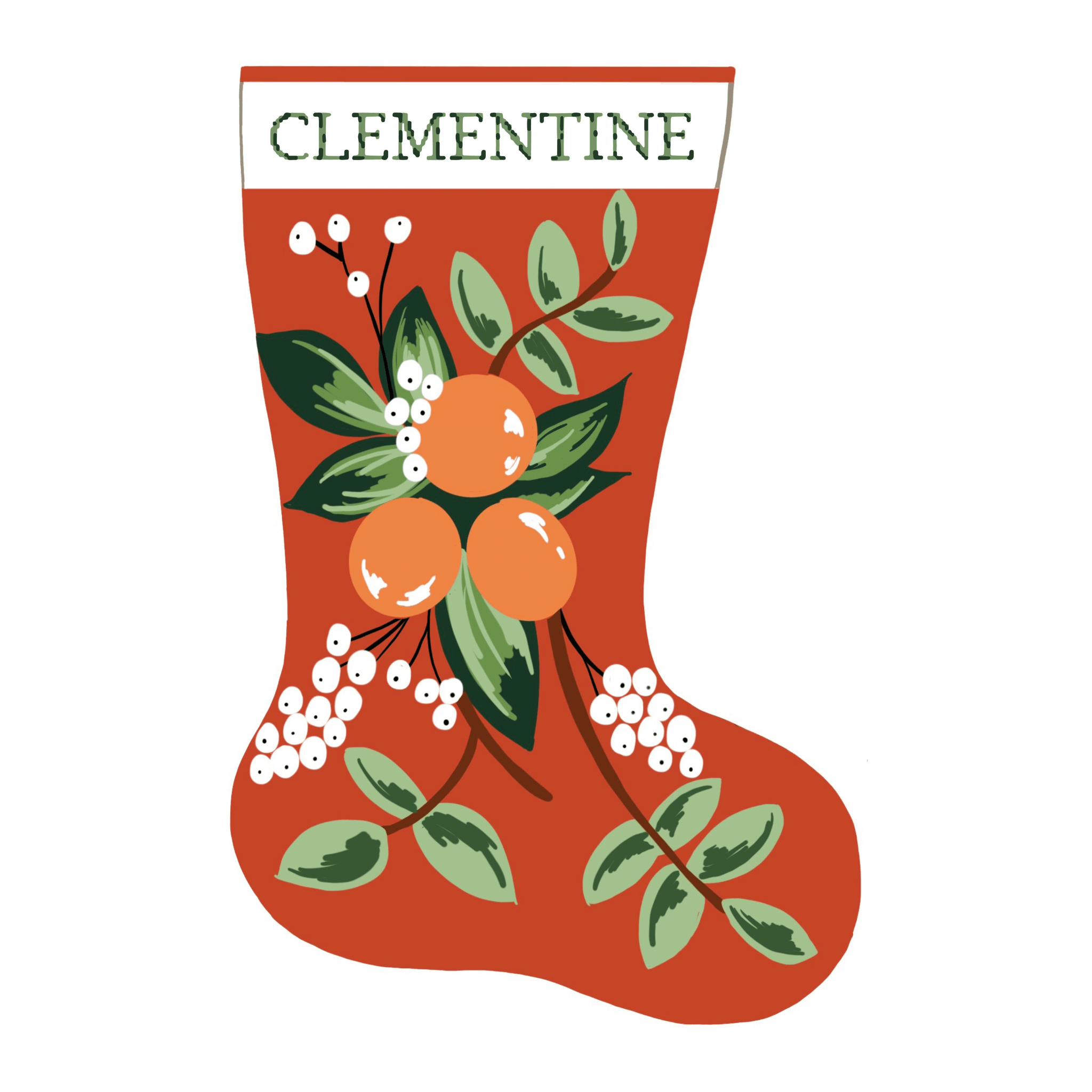 Personalized Needlepoint Christmas Socking Canvas