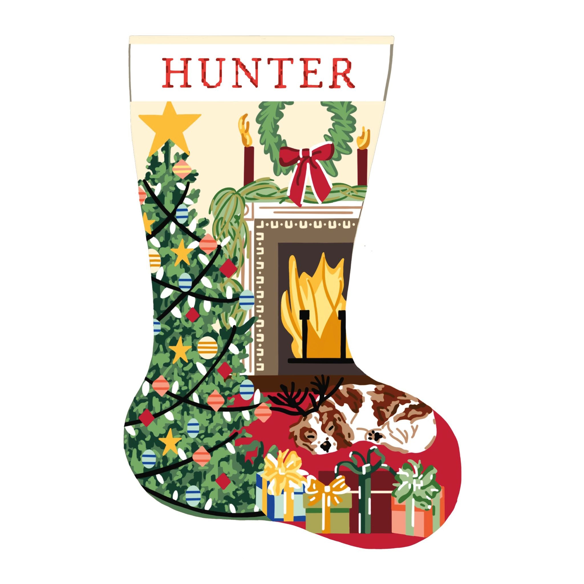 Cozy Hearth — Needlepoint Christmas Stocking Kit – Spider Spun