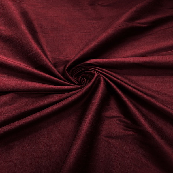 Burgundy Faux Silk Dupioni lining