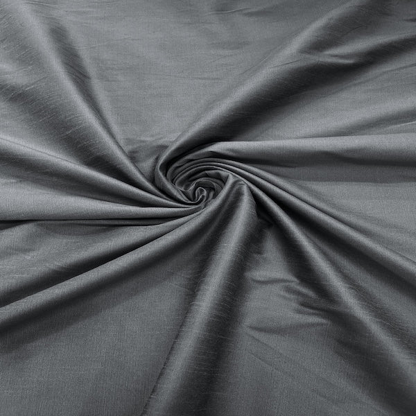 Charcoal Gray Faux Silk Dupioni lining