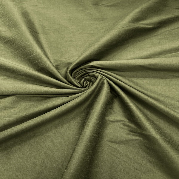 Dark Sage Green Faux Silk Dupioni lining