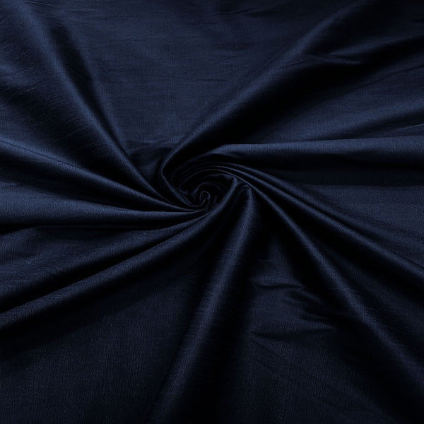 Navy Blue Faux Silk Dupioni lining