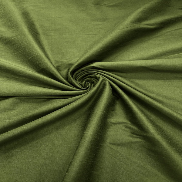 Olive Green Faux Silk Dupioni lining