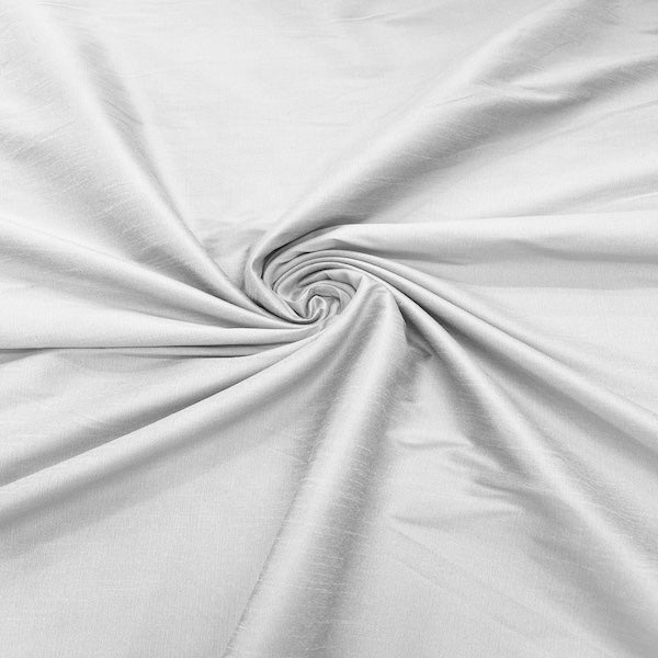 White Faux Silk Dupioni lining