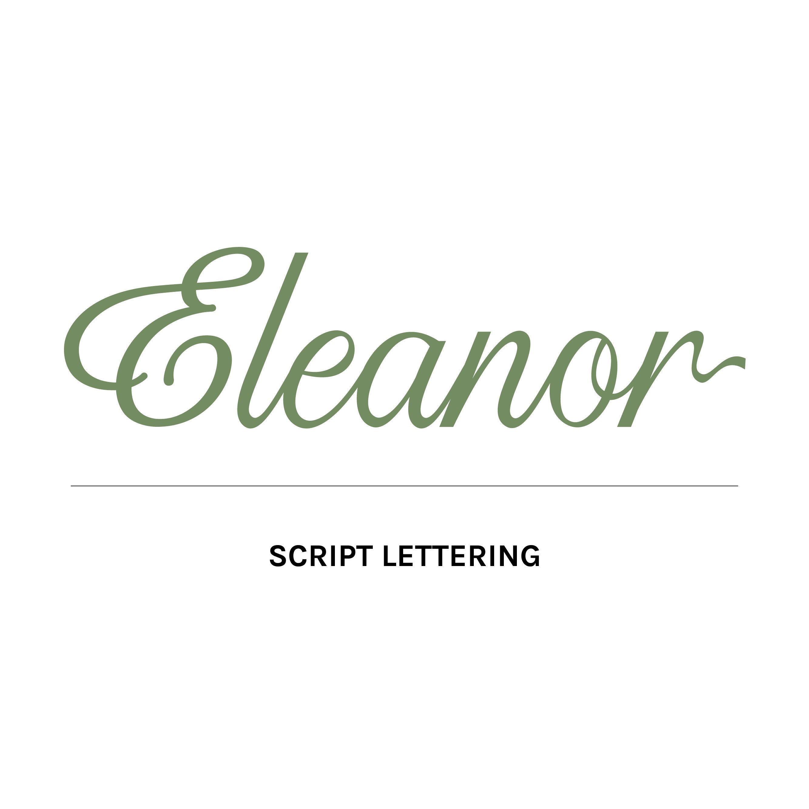 Eleanora Script Letters Eleanor - Script Alphabet – Spider Spun