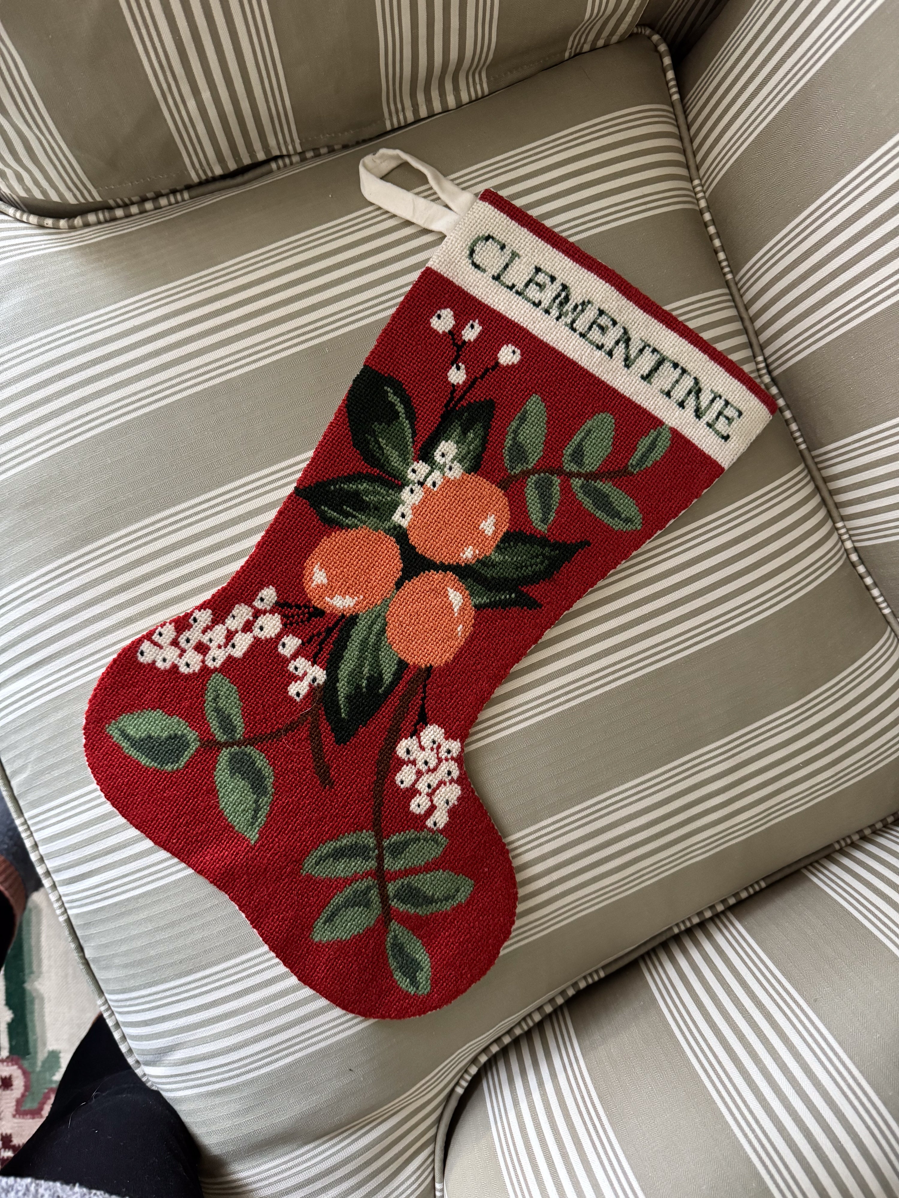 Stitched Stocking - Clementine