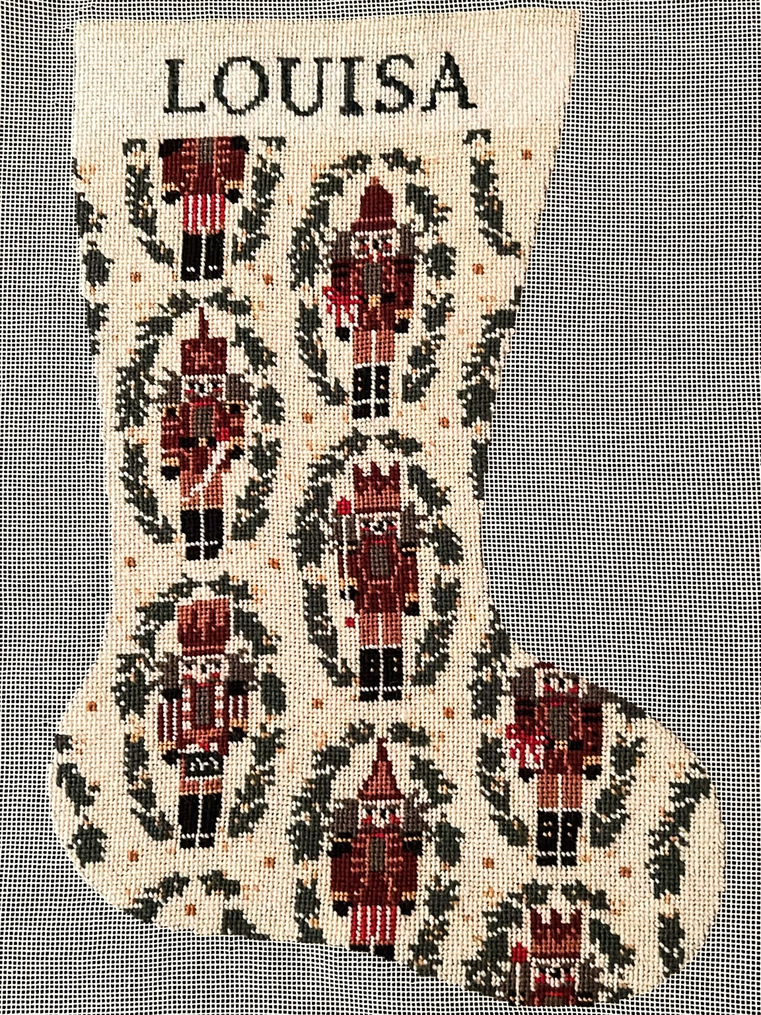 Stitched Stocking - Nutcrackers