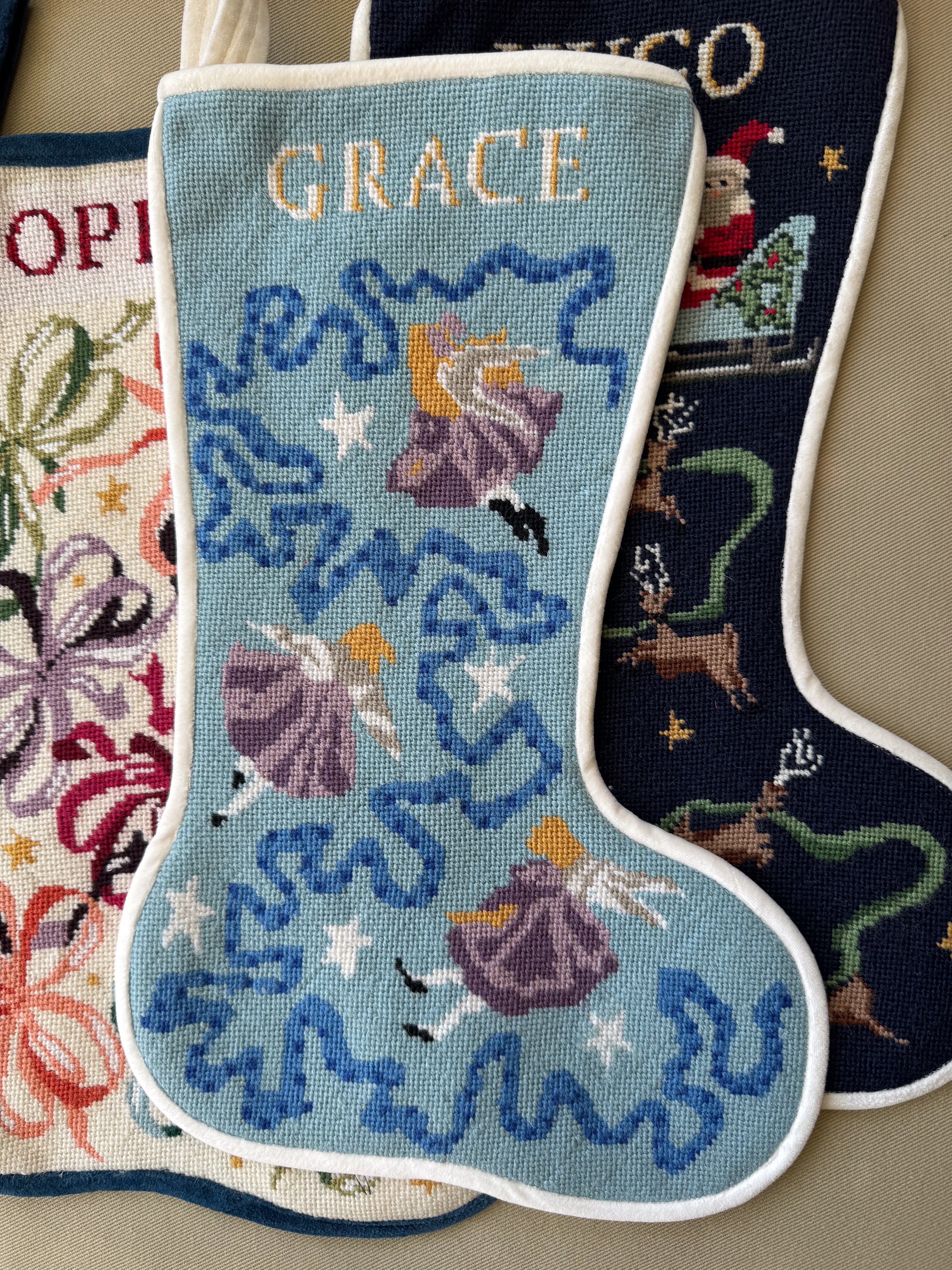 Stitched Stocking - Angels