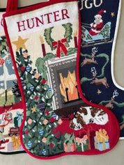 Stitched Stocking - Cozy Hearth