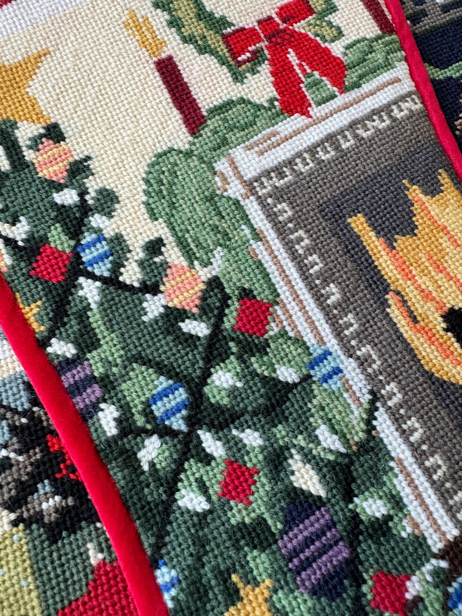 Stitched Stocking - Cozy Hearth