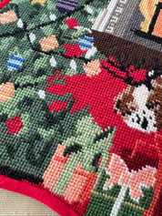Stitched Stocking - Cozy Hearth