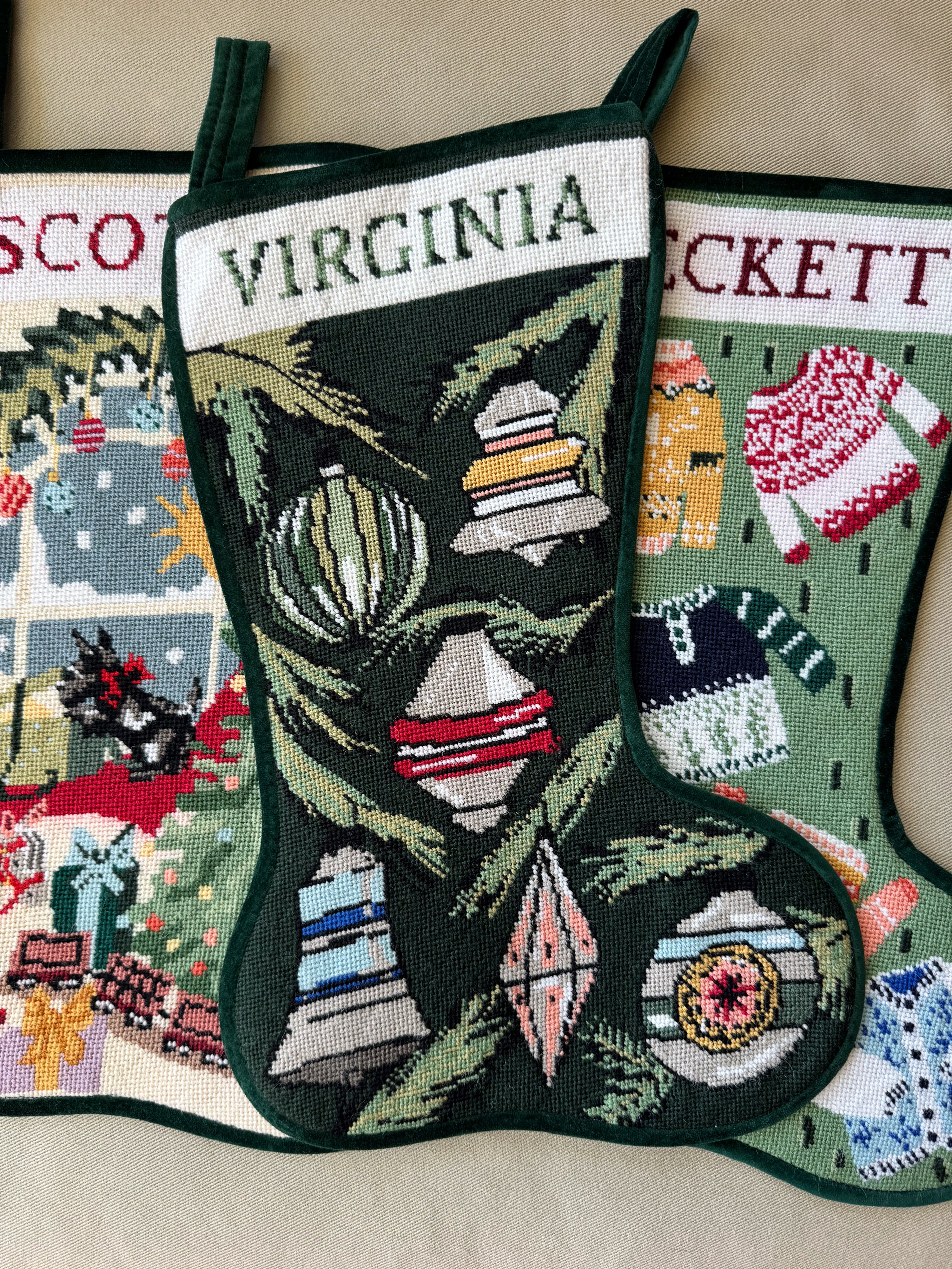 Stitched Stocking - Ornaments