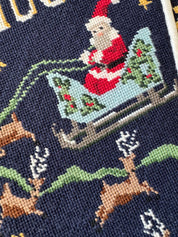 Stitched Stocking - Santa’s Flight