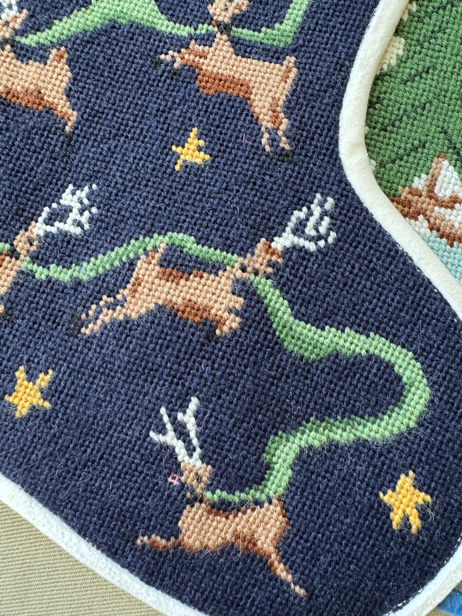 Stitched Stocking - Santa’s Flight