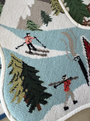 Stitched Stocking - Ski Slopes