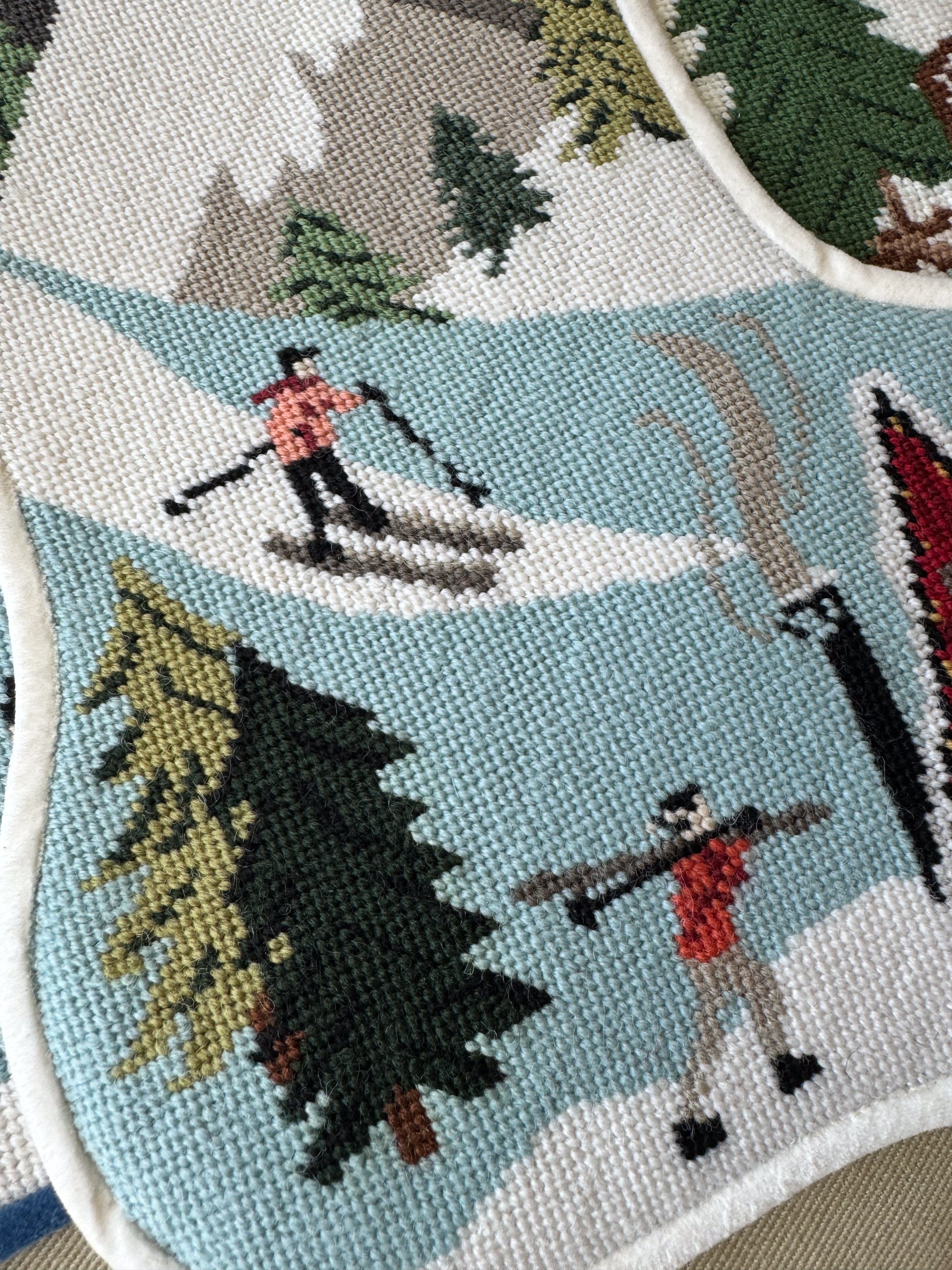 Stitched Stocking - Ski Slopes
