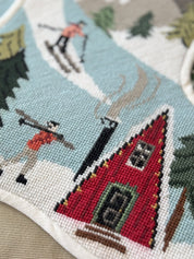 Stitched Stocking - Ski Slopes