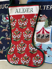 Stitched Stocking - Winterberry