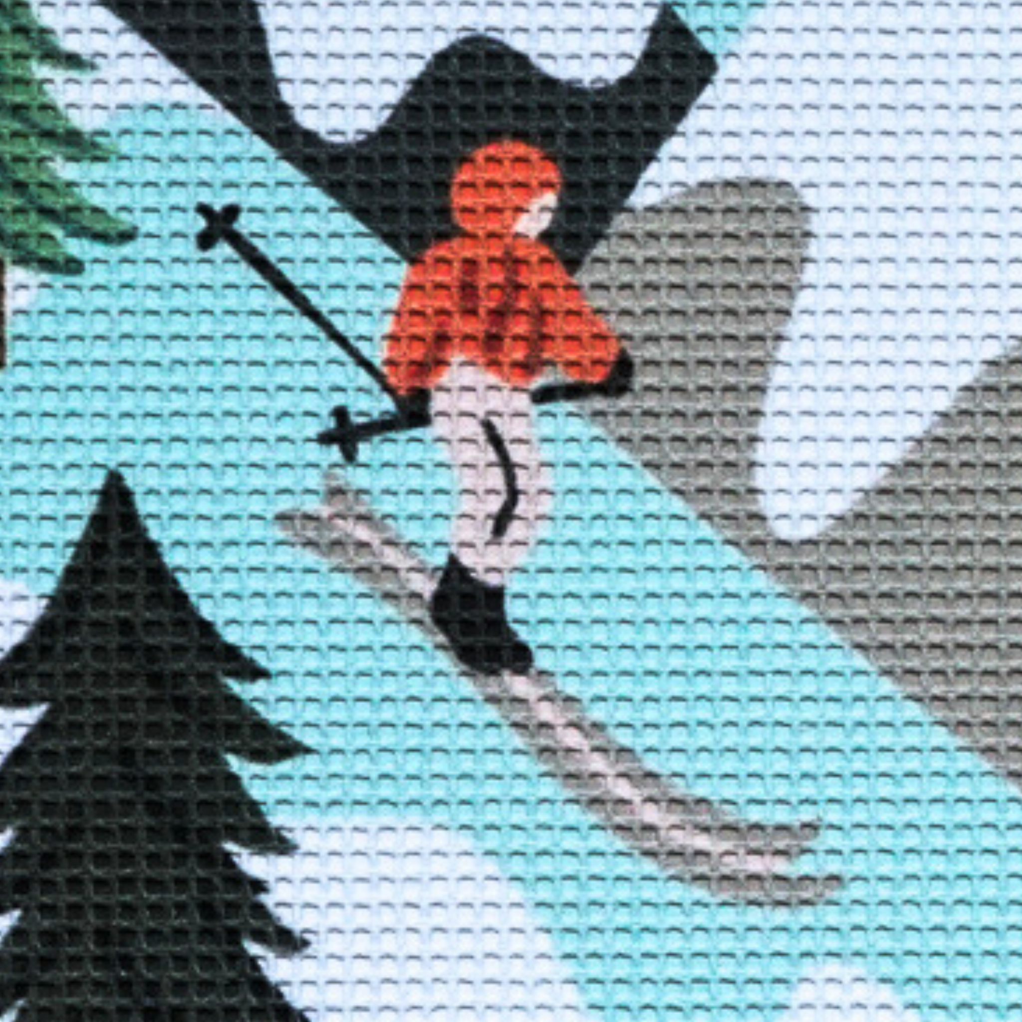 Ski Slopes — Needlepoint Christmas Stocking Kit – Spider Spun
