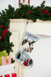 Stitched Stocking - Ski Slopes