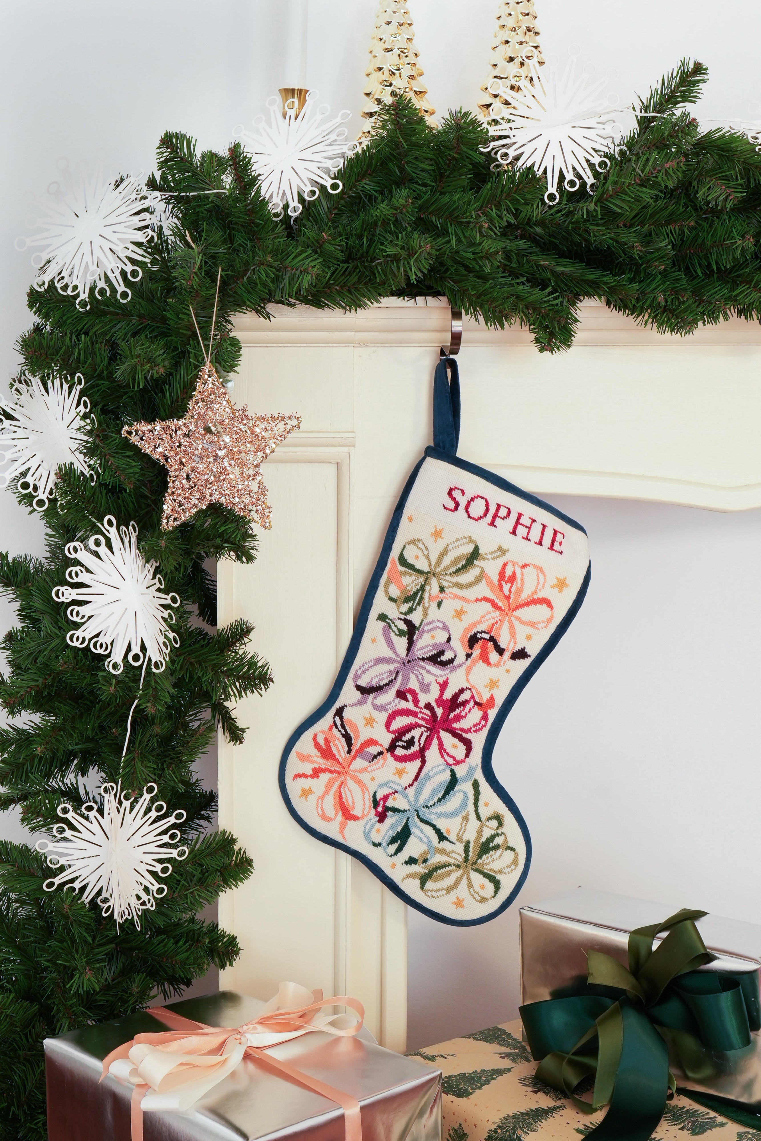 Stitched Stocking - Ribbons