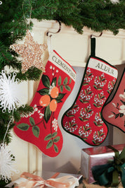 Stitched Stocking - Winterberry