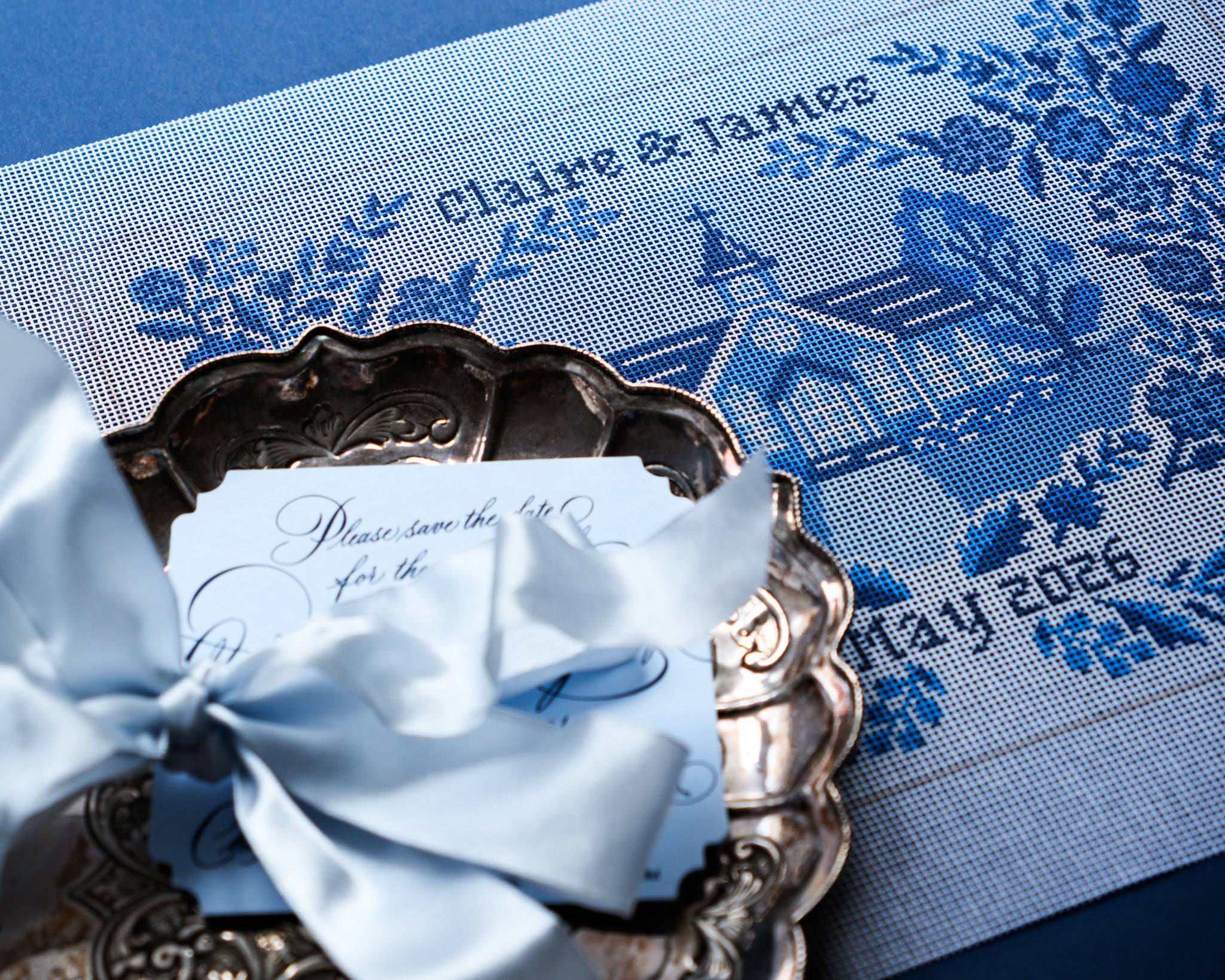 Something Blue Wedding Sampler