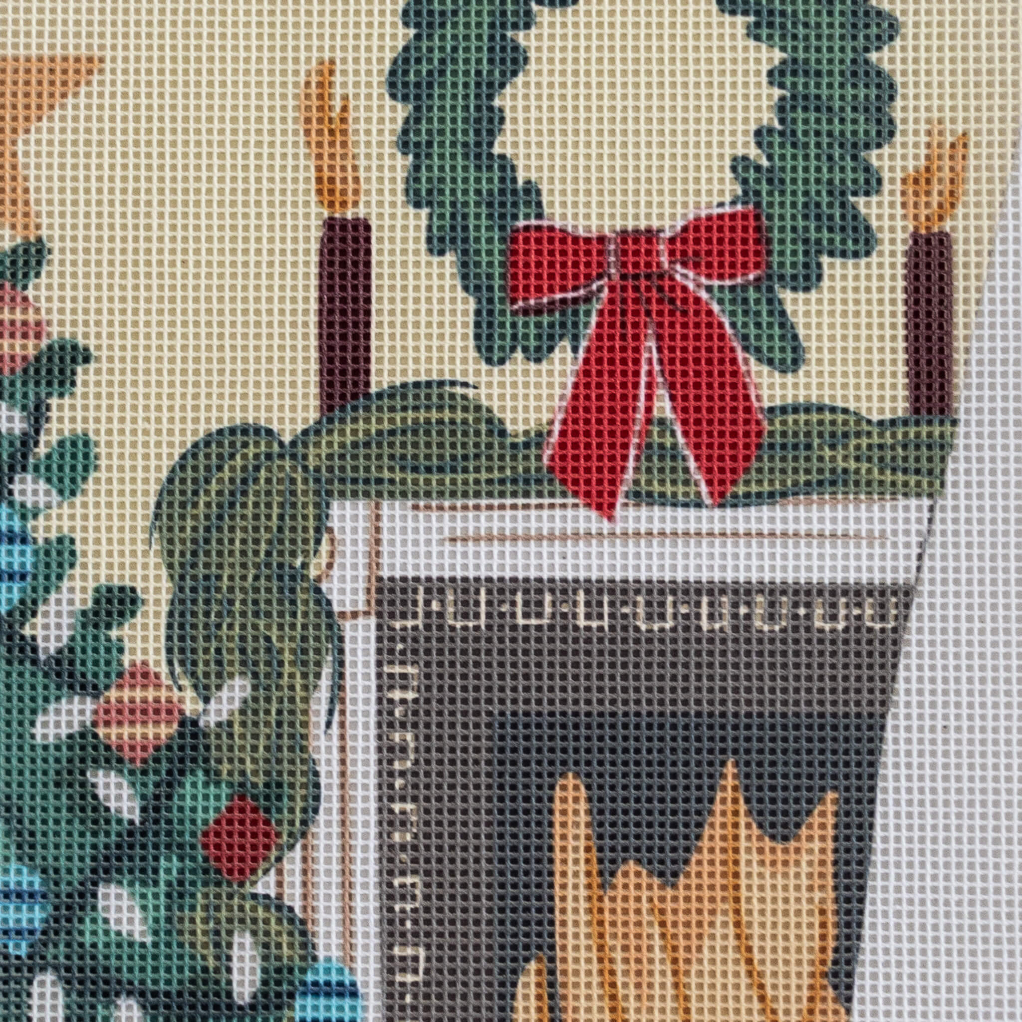 Cozy Hearth — Needlepoint Christmas Stocking Kit – Spider Spun