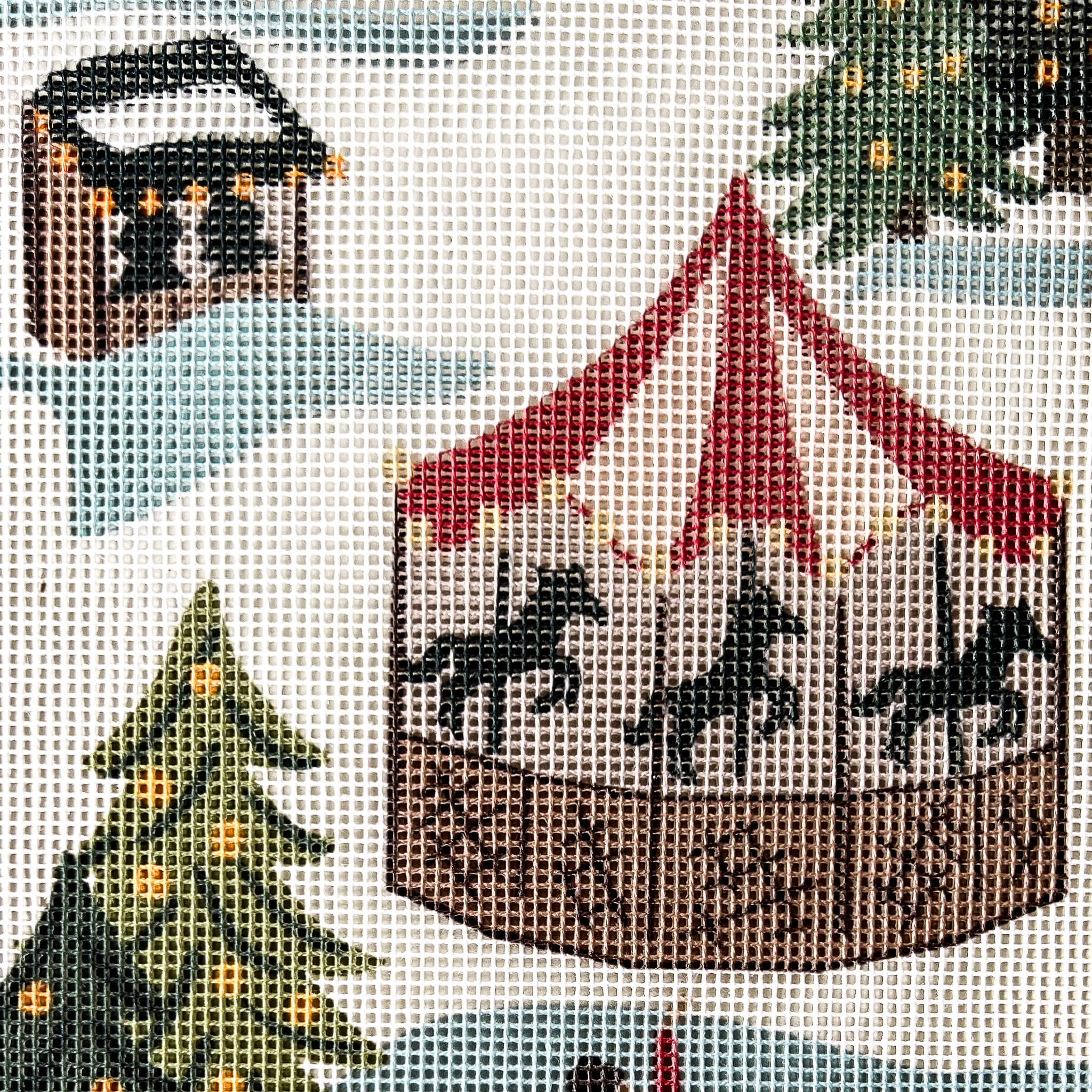 Santa's Flight — Needlepoint Christmas Stocking Kit – Spider Spun