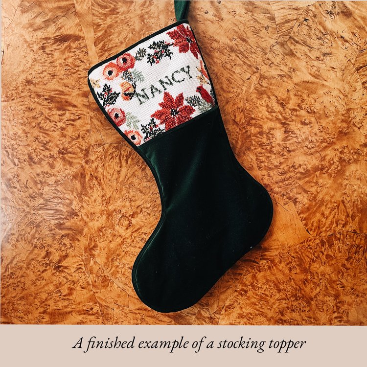 Magnolia — Needlepoint Christmas Stocking Kit – Spider Spun
